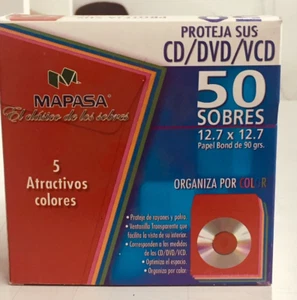 Multi-Color CD/DVD Paper Sleeves Envelope with Window & Flap 90g 100PCS - Picture 1 of 2