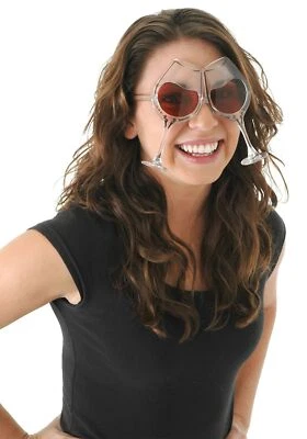 Wine Goblet Eyeglasses Clear/Rose - Image 1 of 4