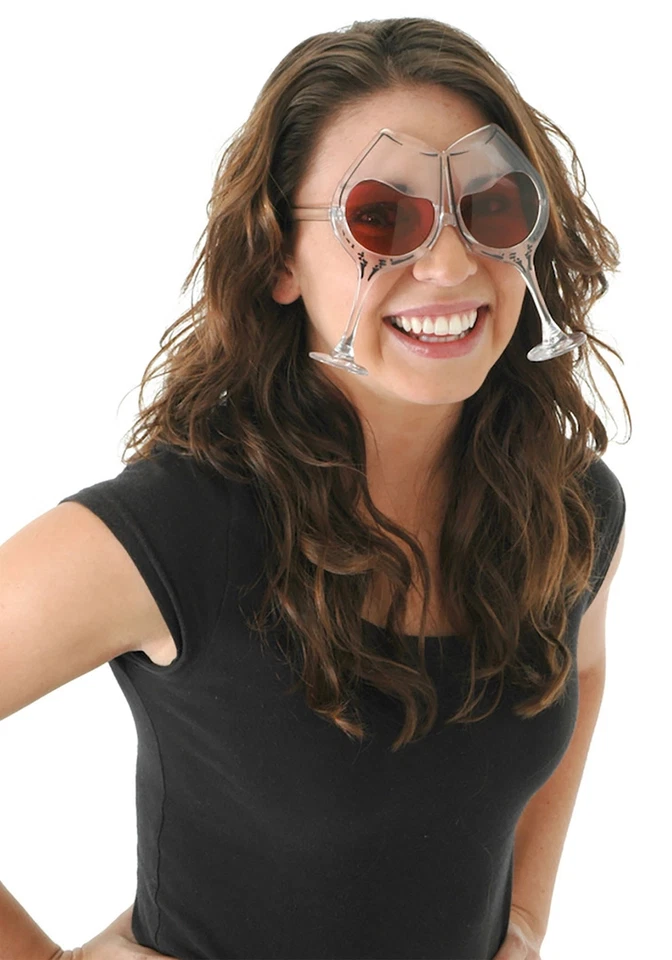 Wine Goblet Eyeglasses Clear/Rose - Image 1 of 4