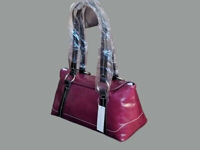 Bolso de mano Kate Landry de cuero borgobés nuevo con etiqueta Foto 1 de 4