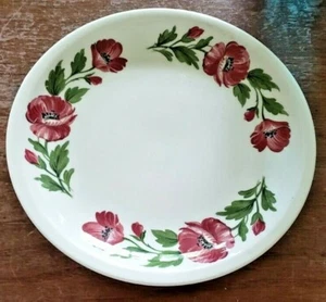 VINTAGE SHENANDOAH WARE PADEN CITY KERAMIK "ROSA MOHN" SALATTELLER 7 1/4" D - Bild 1 von 5