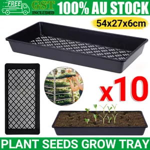 10x Seedling Tray Fine Holes Plastic Plant Propagation Seedling Hydroponic AU - Picture 1 of 11