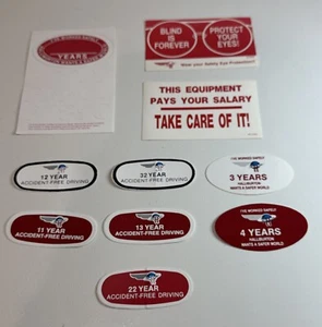 Halliburton Oil Co Safety Sticker Lot (10) / Oilfield Award / Driving / Flying H - Picture 1 of 19