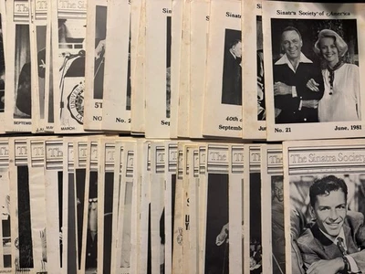 LOTE DE 45 EDIÇÕES Frank Sinatra Society Of America revista fã clube boletim informativo - Imagem 1 de 4