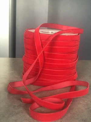 Vibrant Red Velvet Ribbon – 3/8 Inch (1 cm) Wide 5m  £10.00 - Image 1 of 2