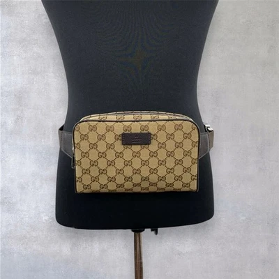 Gucci GG Monogram Signature Canvas Messenger Crossbody Belt Bag Beige 449174 - Image 1 of 4