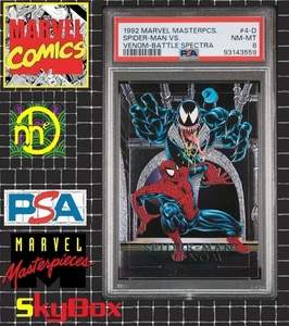 1992 Marvel Masterpieces Battle Spectra - Spider-Man vs. Venom #4D - PSA 8 NM-MT - Picture 1 of 4