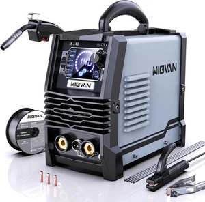 140A MIG Welder, 110V Flux Core Welder/Stick/Lift TIG 3 1 PACK, Gray-blue - Bild 1 von 9