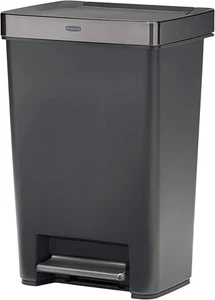 Pedal Bote Basura 12 4 gal acero carbono cocina hogar garaje oficina apartamento - Imagen 1 de 12