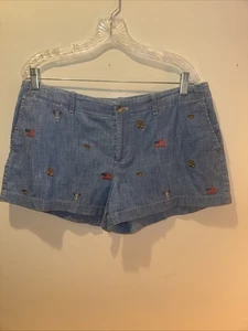 Polo Ralph Lauren bestickte Chambray Shorts Taschen Western Stickerei Gr. 10 - Bild 1 von 7
