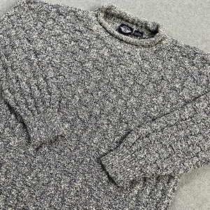 VINTAGE Dockers Levis Sweater Mens Medium Basket Weave Cable Knit MADE IN USA - Picture 1 of 13