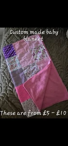 Custom Made Blankets Can Be Made With Your Baby's Clothes They Have Outgrown - Picture 1 of 1