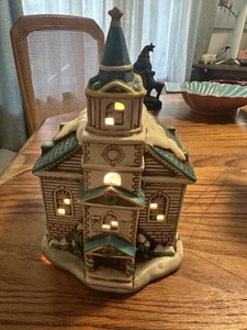 Lefton Christmas Village Church Rare Late 1980's - Picture 1 of 4