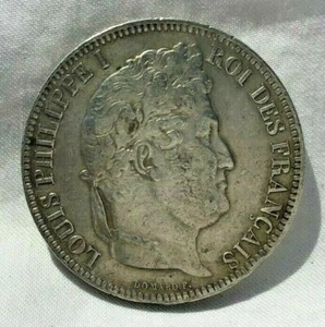 MONNAIE ANCIENNE 5F ARGENT ECU LOUIS PHILIPPE Ier ROI DES FRANçAIS 1831 B - Picture 1 of 3