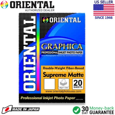 Oriental GRAPHICA FB Supreme Matte Fine Art Pro Inkjet Paper 13 x 19" 20 Sheet - Image 1 of 2