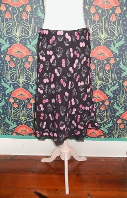 Falda sin Mangas Vintage Años 90 Y2K Estampado Cereza Rayón Grunge Capricho 10 Foto 1 de 4