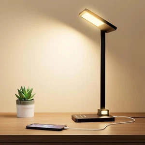 3 in 1 LED Desk Lamp Dimmable Table Lamp Reading Lamp with USB Charging Port . - Picture 1 of 6