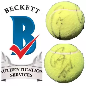 Carlos Alcaraz-Rafael Nadal Dual Signed Wilson Tennis Ball Beckett COA LOA - Picture 1 of 8