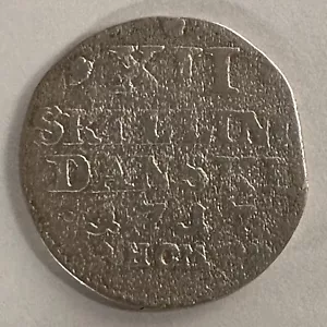 Norway 12 Skilling 1717 Silver Coin - Picture 1 of 2