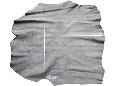 gamuza gris real piel de cabra cuero piel Foto 1 de 3