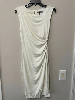 Victoria's Secret Women's Asymmetrical Shift Ruched Dress White Size Small - Image 1 of 3