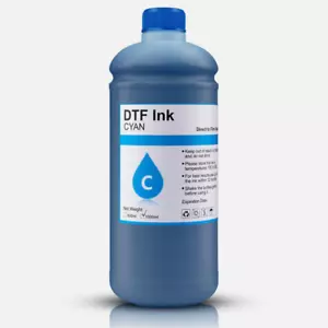 1000ML Cyan DTF Heat Transfer Dye Ink Refill for Direct-to-Film Printing - Picture 1 of 2