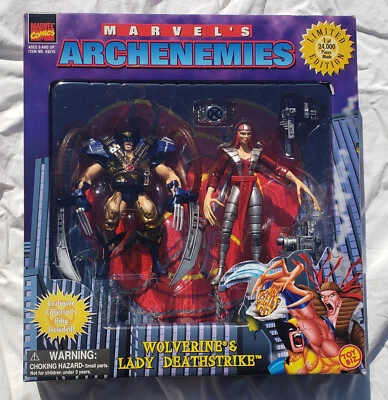 Marvel Archenemies Wolverine Lady Deathstrike Figura Caja Set X-Men Toy Biz 1997 Foto 1 de 4