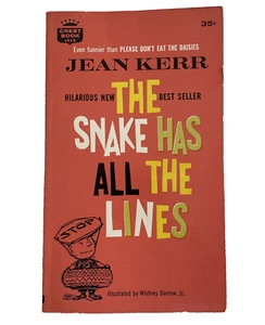 Snake Has All The Lines Jean Kerr Humor Comedy Vintage Paperback Book Classic - Picture 1 of 8