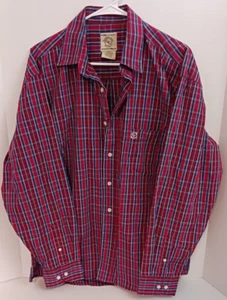 Gunnison Creek Outfitters Button Down Red Plaid Men's Shirt Size L FREE SHIPPING - Picture 1 of 4