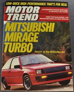 1985 Mitsubishi Mirage Turbo Hatchback Road Test Brochure Excellent Original 85 - Picture 1 of 5