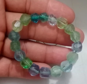 it's a Beautiful Natural Malty Fluorite bracelet Loose Gemstone From Pakistan - Picture 1 of 8
