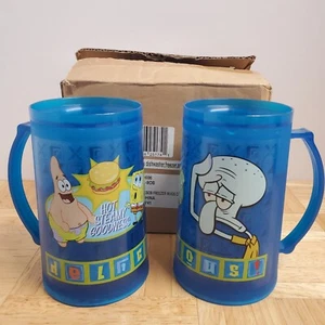SpongeBob Squarepants Zak Design 2 Freezer Mugs Character NEW - Picture 1 of 6