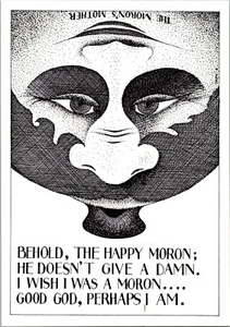 Postal Ilusión Óptica: He aquí, el Morón Feliz, firmada Drew E De Colección - Imagen 1 de 3