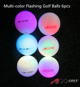 A99Golf Flashing Glowing Night Glow Luminous Light up Twilight LED Golf Ball 6pc - Picture 1 of 6