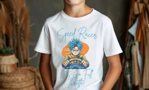 Speed Racer Youth Short Sleeve, Boy T-Shirt, Graphic Boys T-Shirt, Kids T-Shirt - Picture 1 of 25