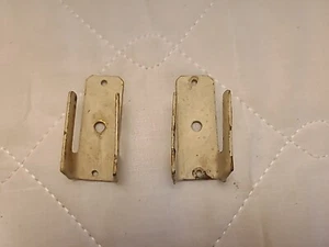 Vintage/Antique Curtain Rod Wall Bracket Hardware Lot of 2 Double Prong - Picture 1 of 6