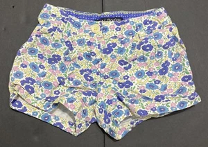 Girl's Mini Boden Blue Floral Shorts Size 5 EUC - Picture 1 of 3