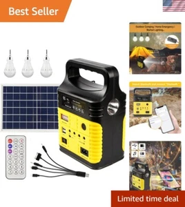 All-in-One Solar Power Station - Rechargeable Portable Generator with LED Lights - Picture 1 of 11