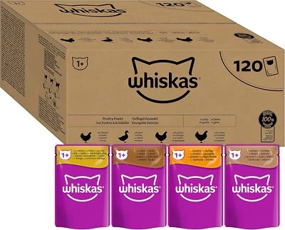 Whiskas 1+ Ragout Katzennassfutter – Geflügelauswahl in Gelee – Hochwertiges - Bild 1 von 4