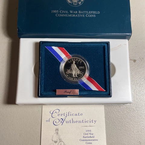 1995 US Mint Civil War Battlefield Commemorative Proof Clad Half Dollar Coin Cover