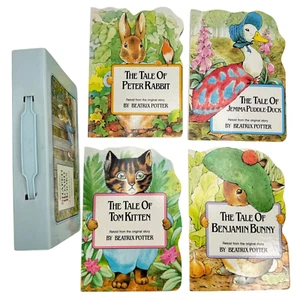 Beatrix Potter Tales 4 Shaped Board Books in Case Peter Rabbit Illustrated VTG - Bild 1 von 10