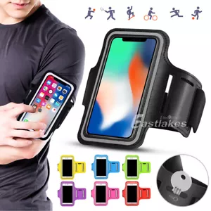Sports Gym Running Armband for Apple iPhone 16 15 14 Plus 13 12 Pro Max Samsung - Picture 1 of 9