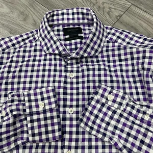 Duchamp London Long Sleeve Check Shirt Mens Size 18 1/2 - Picture 1 of 9