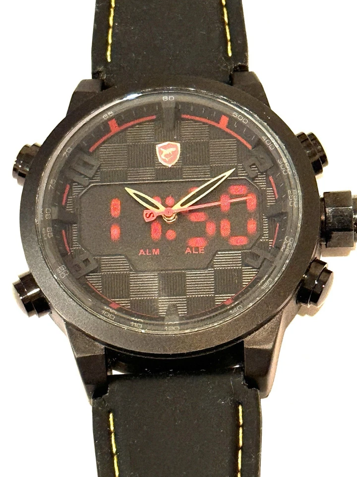 Reloj Tiburón Estilo Libre DS017L Digi/Ana 50mm 30m Resistente al Agua Baterías Nuevas Foto 1 de 4