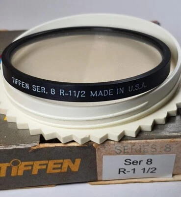 Tiffen Ser 8 VIII Red Enhancing R-1 1/2 Glass Lens Filter SER8 USA Series 8 Sr.8 - Image 1 of 4