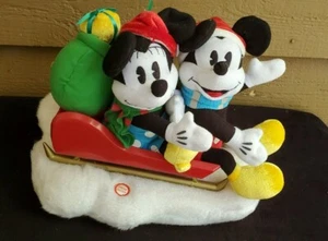 DISNEY MOTION AND SOUND MICKEY & MINNIE HERE COMES SANTA SLEIGH RIDE BATTERY - Picture 1 of 12