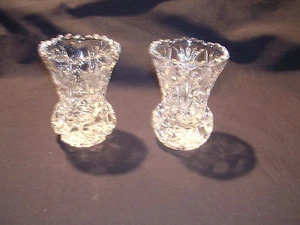Juego De Colección De Dos Soportes De Cristal Plomo Vidrio Para Picar Dientes, Vidrio Cortado, Muy Bonito - Imagen 1 de 4