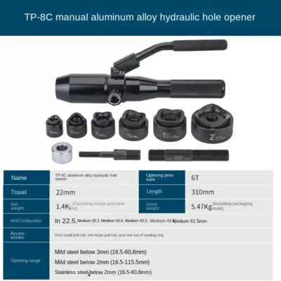Aprifori Integrale Idraulico TP-8C Flessibile Piastra Acciaio Perforazione - Immagine 1 di 4