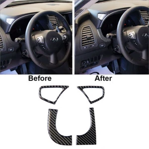 4 piezas para Infiniti FX35/37/50 QX70 fibra de carbono velocímetro acento cubierta embellecedor - Imagen 1 de 12
