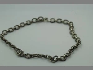 Massive 925 Sterling Silber Halskette mit Knebelverschluss 18,4" - sehr substanziell - Bild 1 von 6